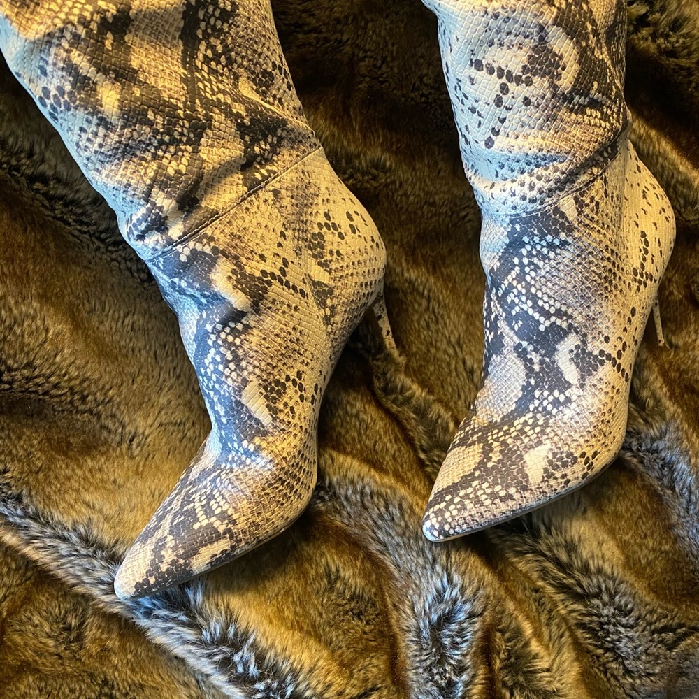 Beautiful Snakeskin Stiletto Boots